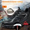Labor insurance shoes, non-slip, non-smashing and anti-piercing summer safety shoes, flying woven cowhide breathable men's shoes