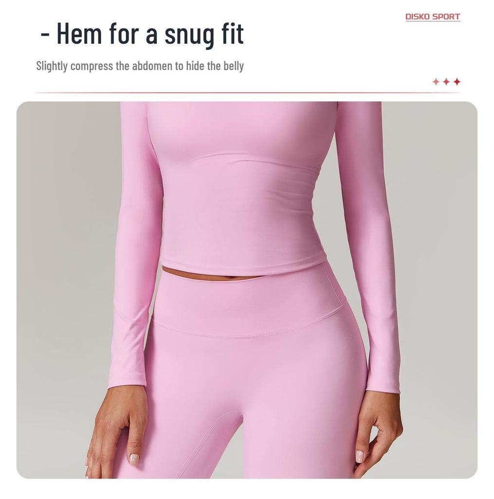 Women's Winter High-Waisted Slimming Yoga Set: Elastic Leggings and Long-Sleeved Jacket