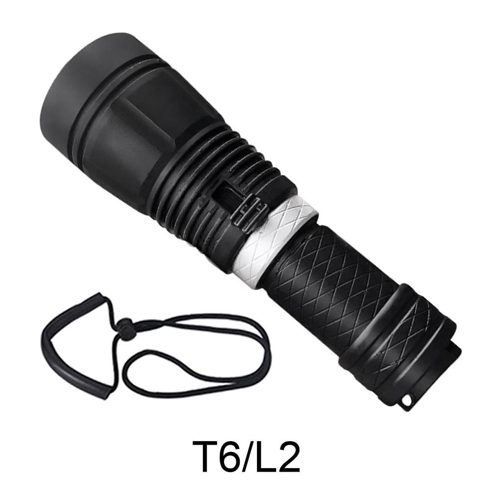 Scuba Diving Flashlight Waterproof Aluminum Alloy Floodlight Light Submarine for