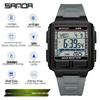 Sanda Student Waterproof Multifunctional Luminous Sports Watch with Large Square Screen