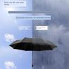 Parachase1.23 M Retro Wooden Handle Oversized Automatic Wind-Resistant Vinyl Sun Protective Double Sunny Umbrella Men's Umbrella