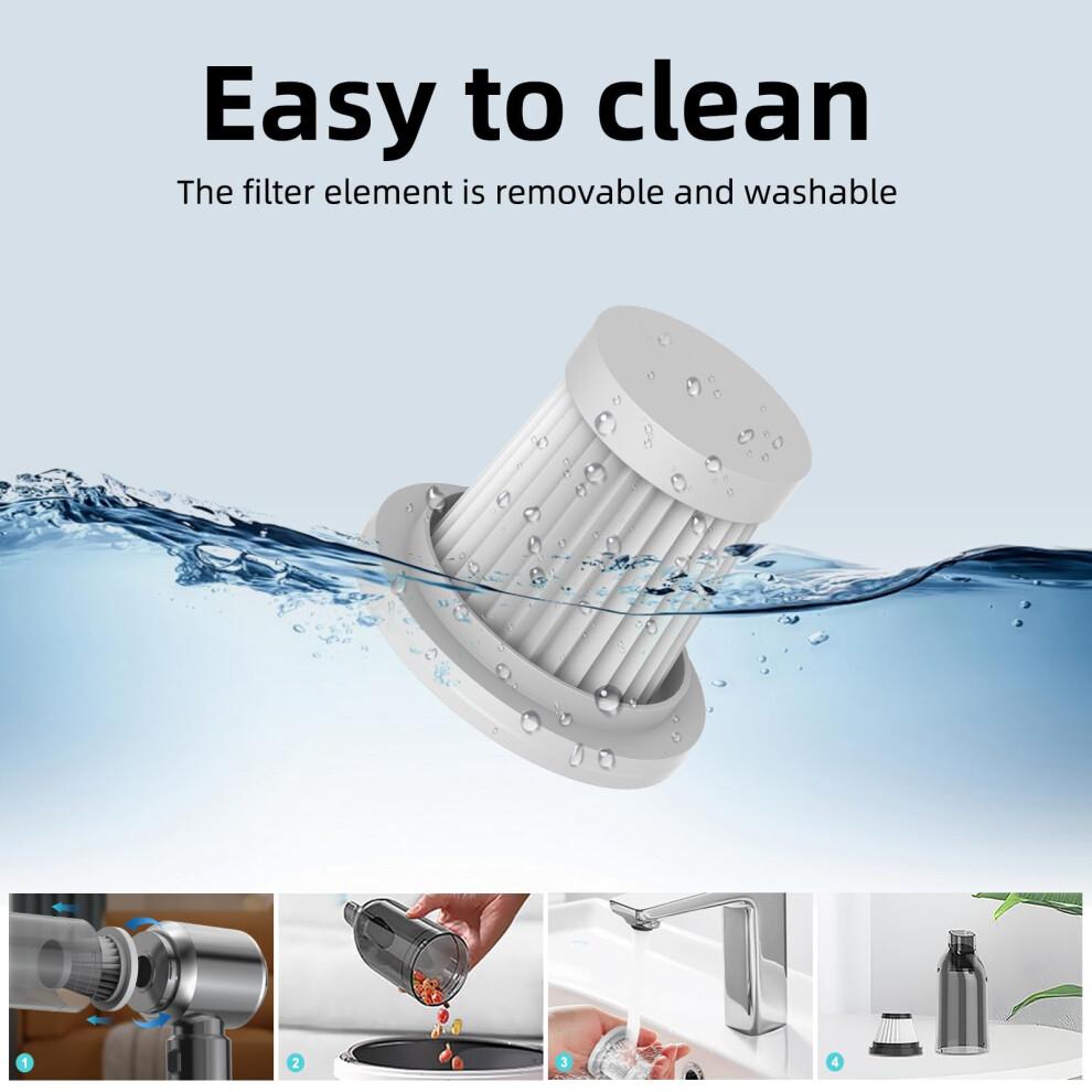 Handheld Vacuum Cleaner, 22000Pa Cordless Car Vacuum Cleaner, 3 Speed Brushless Motor Mini Hoover with Multiple Brush HeadsHigh Power Hand Held Vacuu