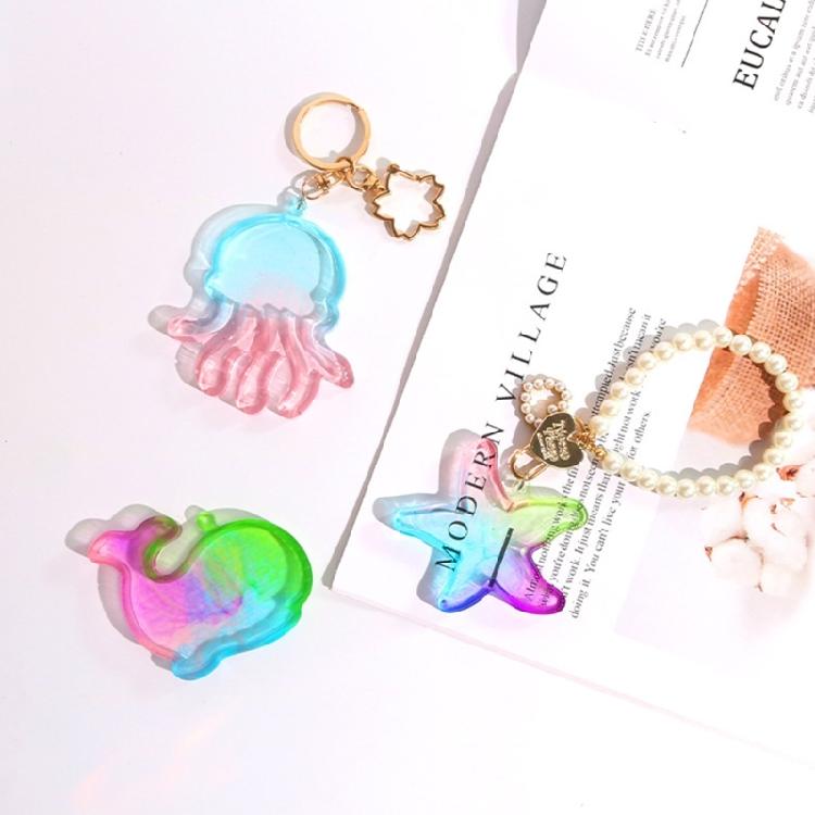 3D Marine Animals Quicksand Mold DIY Resin Casting Mold for DIY Keychain Jewelry