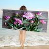 Fiori di Peonia Petalo Soffice Grandi Asciugamani da Spiaggia in Microfibra Asciugatura Rapida Asciugamano Asciugamani da Spiaggia Sabbia Asciugamano per Piscina per Viaggio Costume da Bagno Piscina Yoga