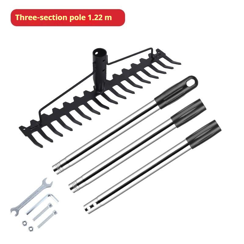 

Многофункциональные грабли для травы Разрыхление почвы 17-зубые грабли-шипы Инструмент для уборки сада 1.22m