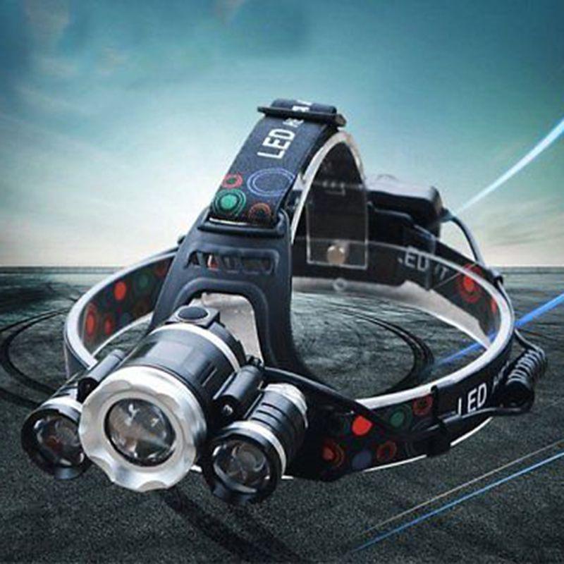 1pcs 3x Cree Led Xml T6 Waterproof 20000 Lumens Headlamp Led Torch Flashlight