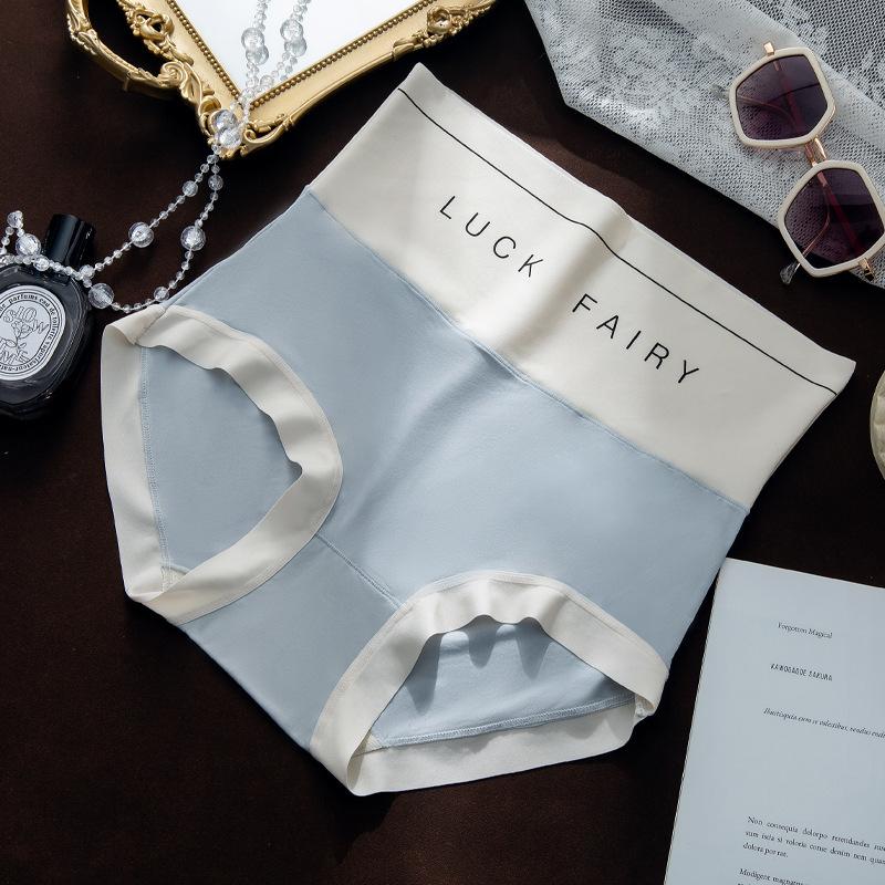 

Высокая талия контрастного цвета Высокая эластичность без следов Высокая талия облегающее нижнее белье женские треугольные теплые модные трусики XL небесно-голубой