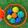 Silent Basketball Foam Size 7/5 Grooved Airless Foam Basketball for Quiet Dribbling Indoor Training Mute Bounce Basketball Ball
