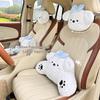 Cartoon Car Headrest and Lumbar Support - Cute Puppy Neck Pillow and Back Cushion