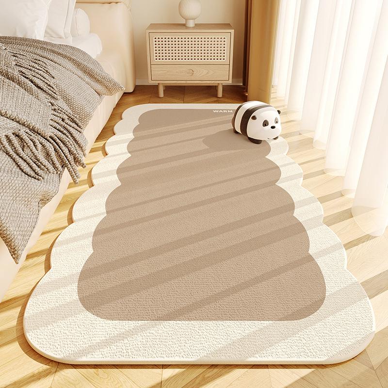 Bettvorleger Schmutzabweisend Verschleißfest Pflegeleicht Bodenmatte Zuhause Wohnzimmer Sofa Couchtisch Rutschfeste Unterlage