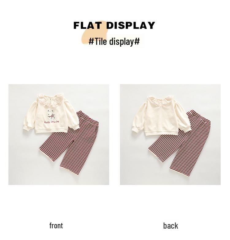 2025 Jenters Trendy Todelt Sett: Høst/Vår Hverdagslig Antrekk