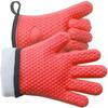Vanntette silikonhansker Varmebestandige Sklisikre Mikrobølgeovnsvotter Kjøkken BBQ Baking Matlaging Canvas-søm Ovnshansker