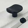 4pcs Simple Solid Single Hole Handle, Pure Black Wardrobe, Cabinet, Drawer, Door Handle