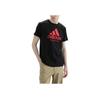 Adidas Moisture-Wicking Loose Fit Round Neck Sports Casual Short Sleeve T-Shirt Men Tops Black Red ADICTKP-BR