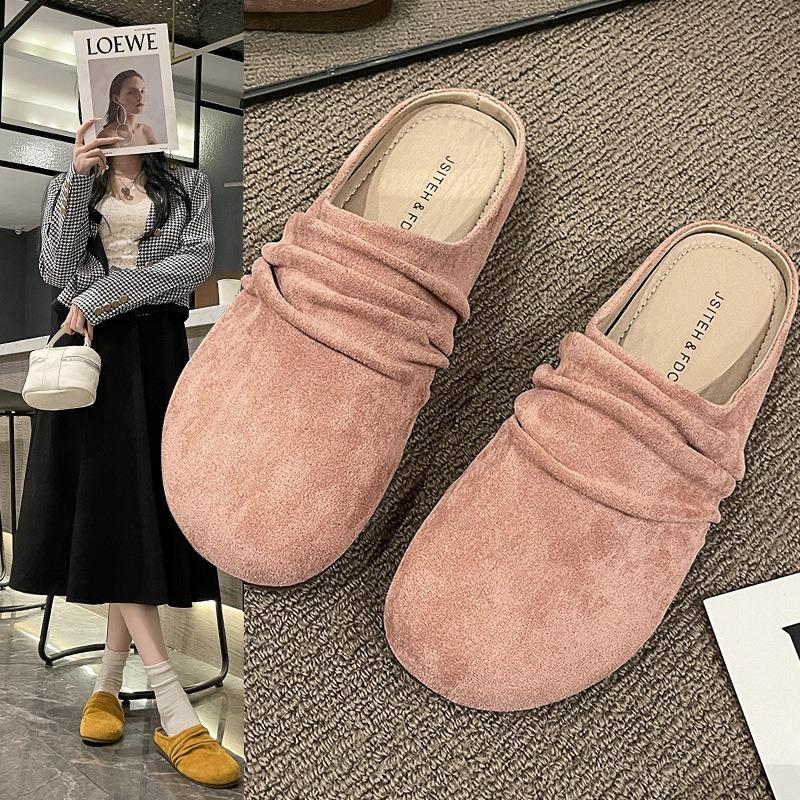 Fashion 2025 Spring Summer New Fashion Women‘s Shoes Non Slip Flat Shoes Outdoor Comfortable Casual Half Drag Slippers for Women