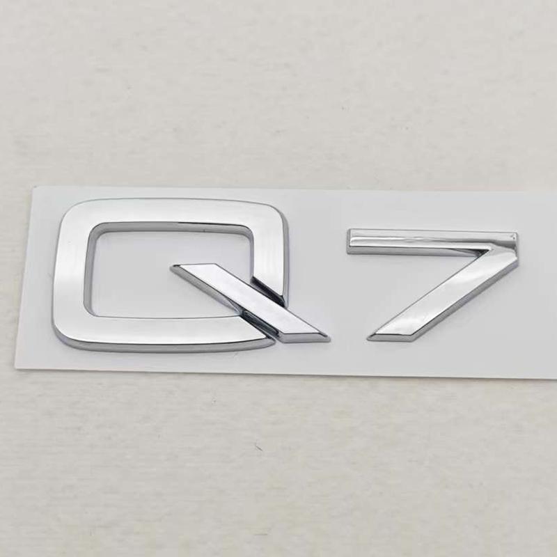 For  Audi Q7 Q8 Quattro Car Sticker Accessories ABS Logo Q7 Q8 Rear Trunk Badge Emblem Decals Auto Letters