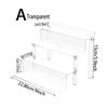 Acrylic Riser Display Stand,4 Tier Clear Perfume Organizer Shelf, Desktop Tiered Display Stand for Pop Figures/Cupcake Organize