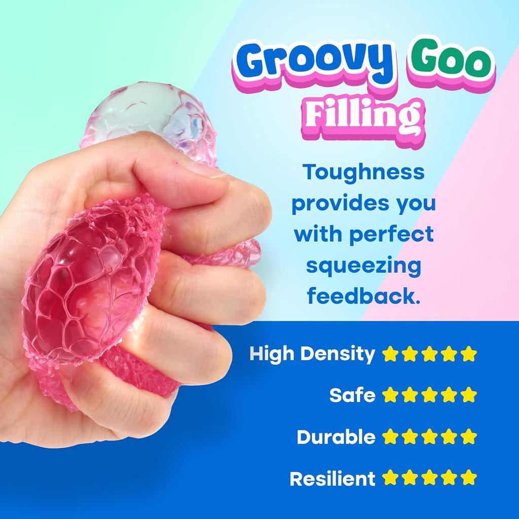 Multicolor Squishy Stress Balls Texture Ice Ball Squeeze Toy Quiet Sensory Fidget For Kids & Adults Halloween Christmas Gift
