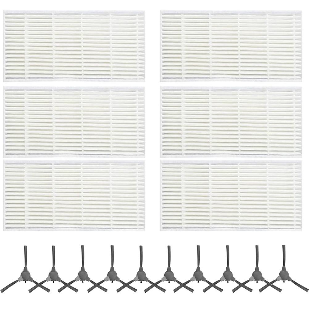 Replacement Side Brush And Filter Kit For For ROPVACNIC A1 Robot Vacuum Cleaner Accessories Plastic Nylon Dust Catching Parts