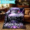 1PC Custom Name Blanket Sacramento Basketball Logo Flannel blankets Patterns Throw Blanket All-Season Soft Gift for Couch, Bed, Camping, Birthday gift