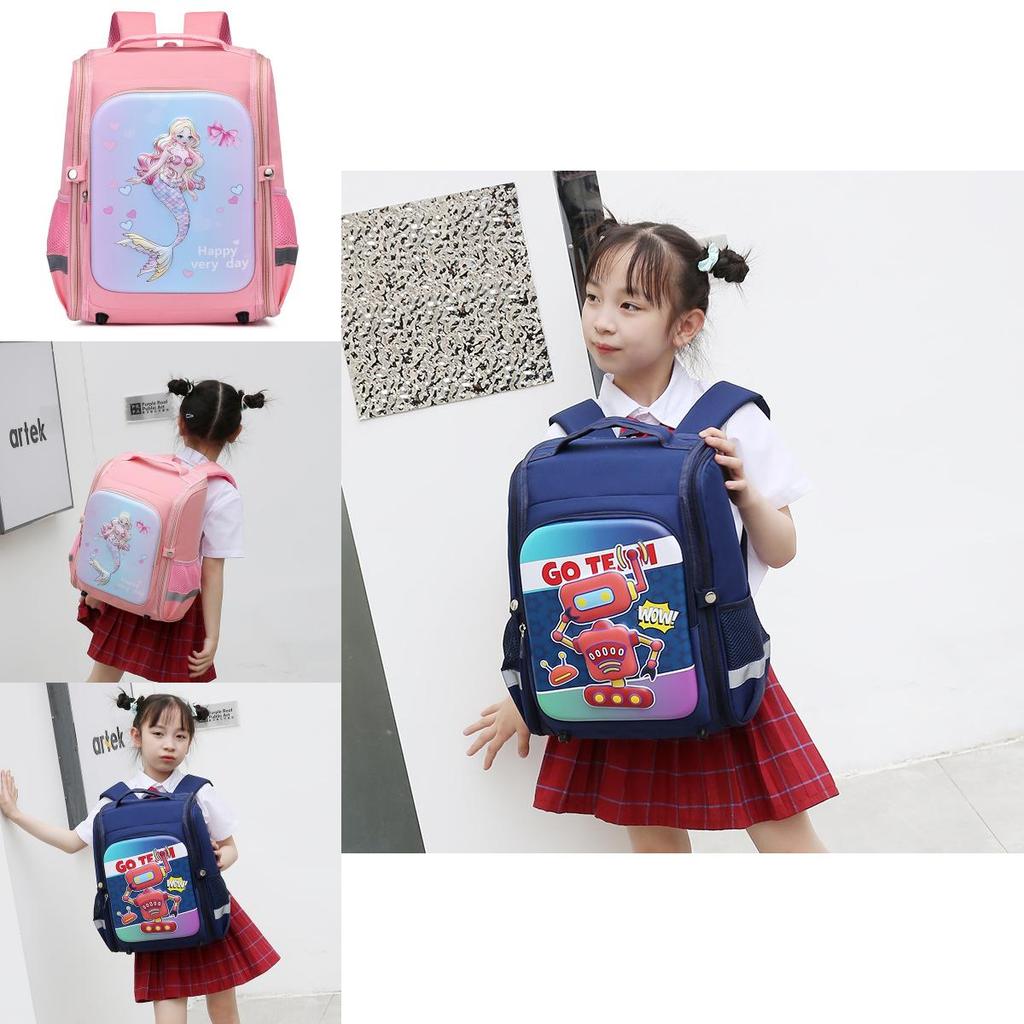 Adorable Cartoon Backpack For Kids Durable Oxford Fabric Large Capacity School Bag