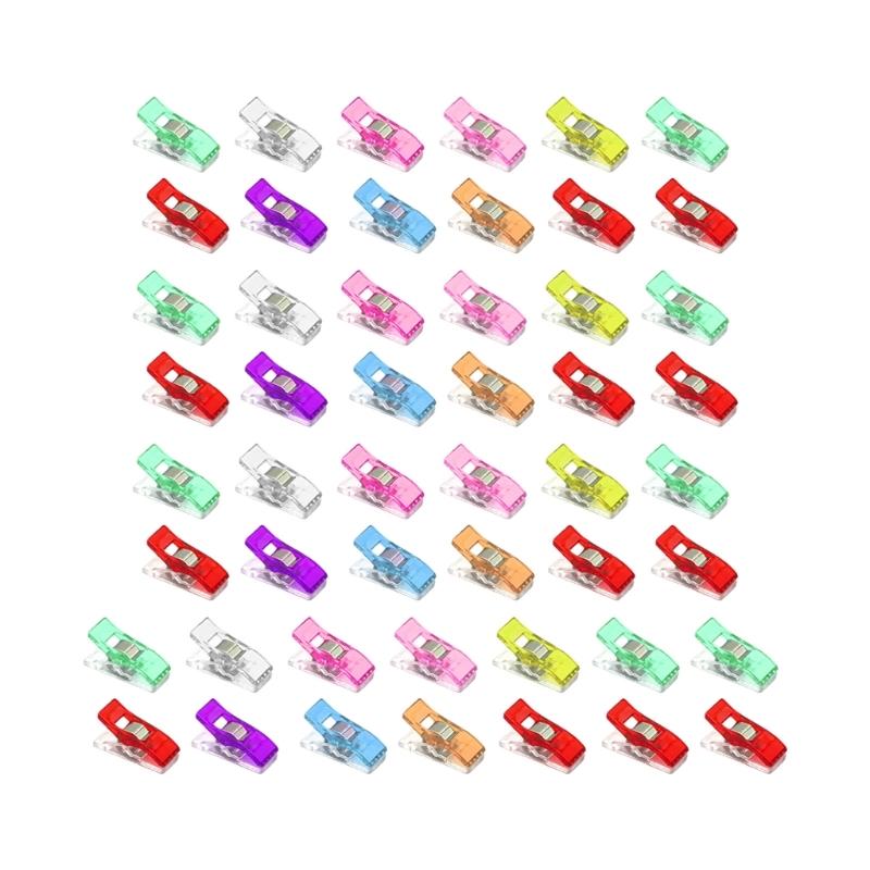 

Multipurpose Sewing Clips,50Pcs Plastic Fabric Clips for Binding Sewing Supplies and Crafting Tool Quilting Clips Gift 1