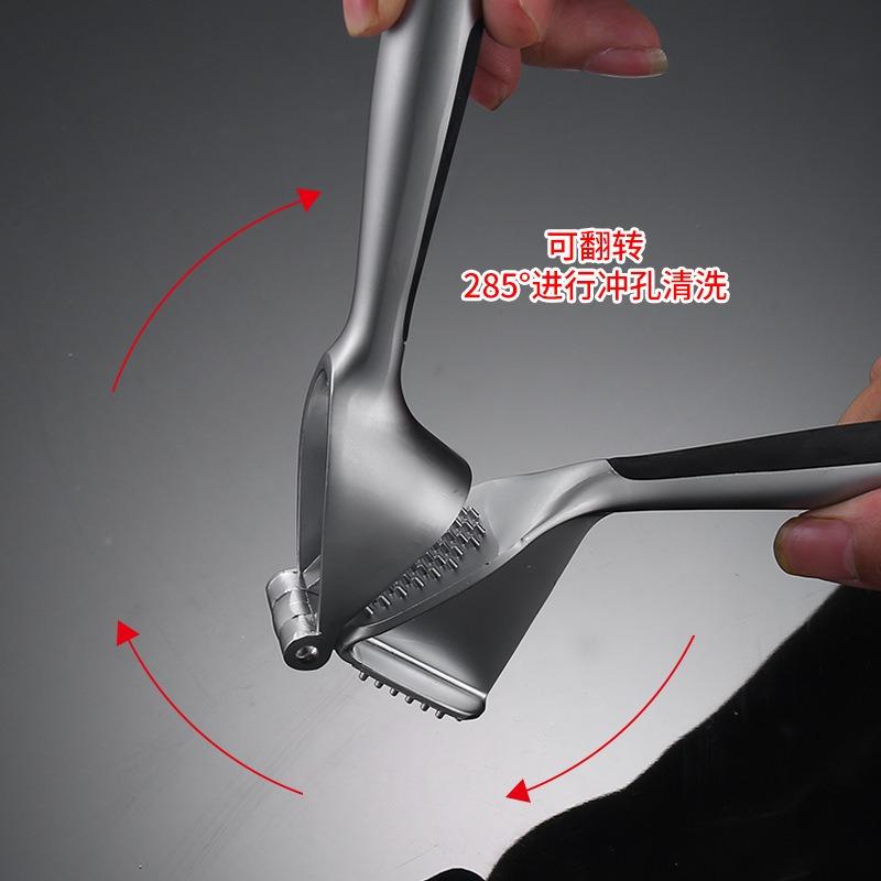 Garlic Press Easy To Squeeze and Clean with Soft Ergonomic Handle Zinc Alloy Mincer & Crusher