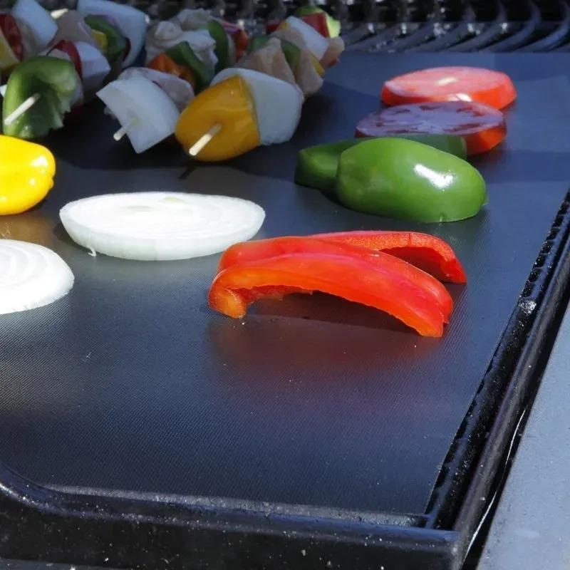 Oven Bottom Liners Non Stick Barbecue Grill Mats Reusable Kitchen Toaster Liner Air Fryer Cooking Heat Resistant Baking Paper