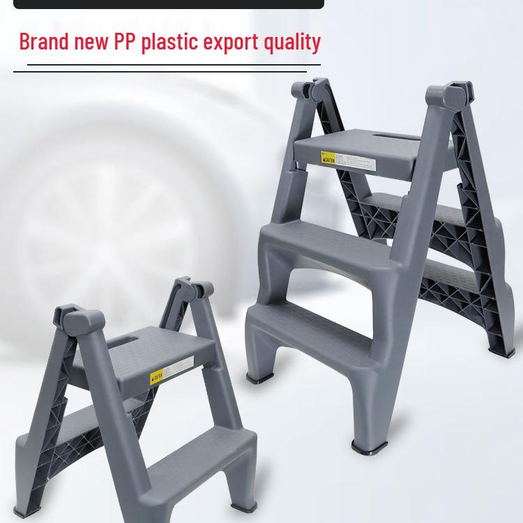Hopfällbar pall, 2-3 stegs stege för bilvård och tvätt, för hushållsbruk