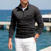 Men's 1/4 Zip Color Long Sleeve Casual Comfortable Pullover