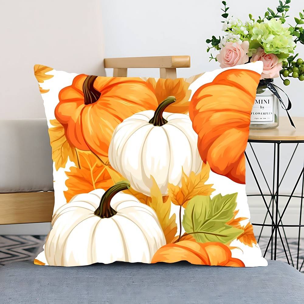 D-Dekorativer Kürbis Kissenbezug Kissenbezug Polyester Kissenbezug Dekoratives Sofakissen Kissenbezug Heimdeko