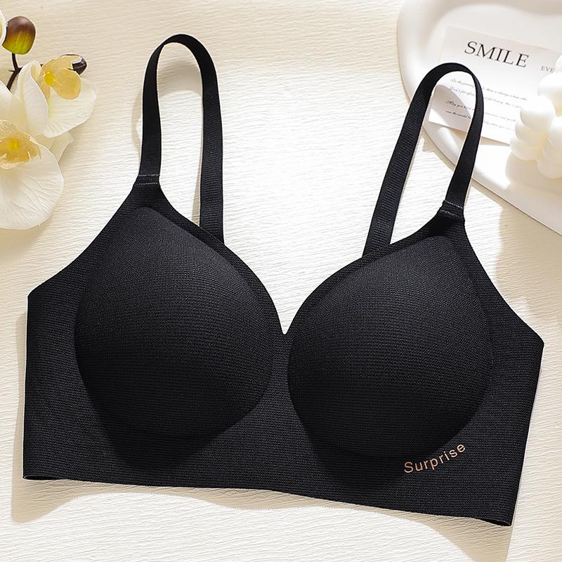 

103 Бесшовный бюстгальтер пуш-ап средней толщины для женщин, против провисания, без косточек, с цельной фиксированной чашкой 2 см для маленькой груди. XXL (130-145 lbs)