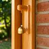 Creative Japanese Style Wooden Door Bell Rustic Handmade Wind Chime Bells clang Hanging Decorative Bell Outdoor Residential