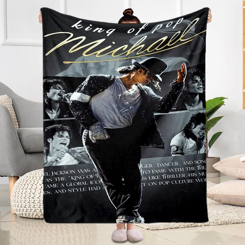 Michael Jackson 125 Blanket Durable Comfort Suitable for Picnics Bedding Office Chair All-Season Use Digital Print Birthday Christmas Gift Blanket