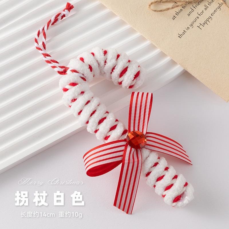 

Christmas Decoration Pendant Accessories Handmade Colorful Foam Festival Scene Layout Prop Candy Stick Sstaff Hang Tree Showcase 2pcs