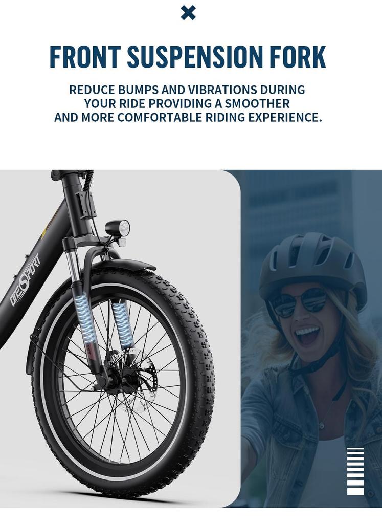 OneSport OT16-2 Folding Electric Bike 20*3.0 Tires 250W Motor 48V17Ah Battery 25km/h Speed 120KM Max Range City Commute Ebike