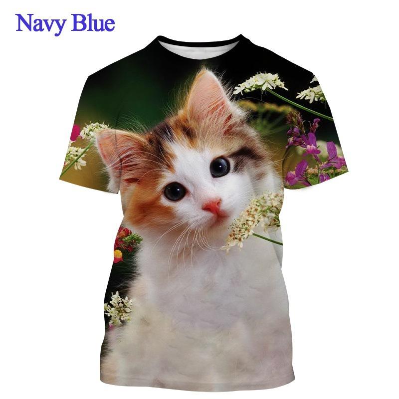 

Футболка с коротким рукавом, напечатанная на 3D-принтере, летняя дышащая полиэстеровая, простой топ с круглым вырезом 5XL