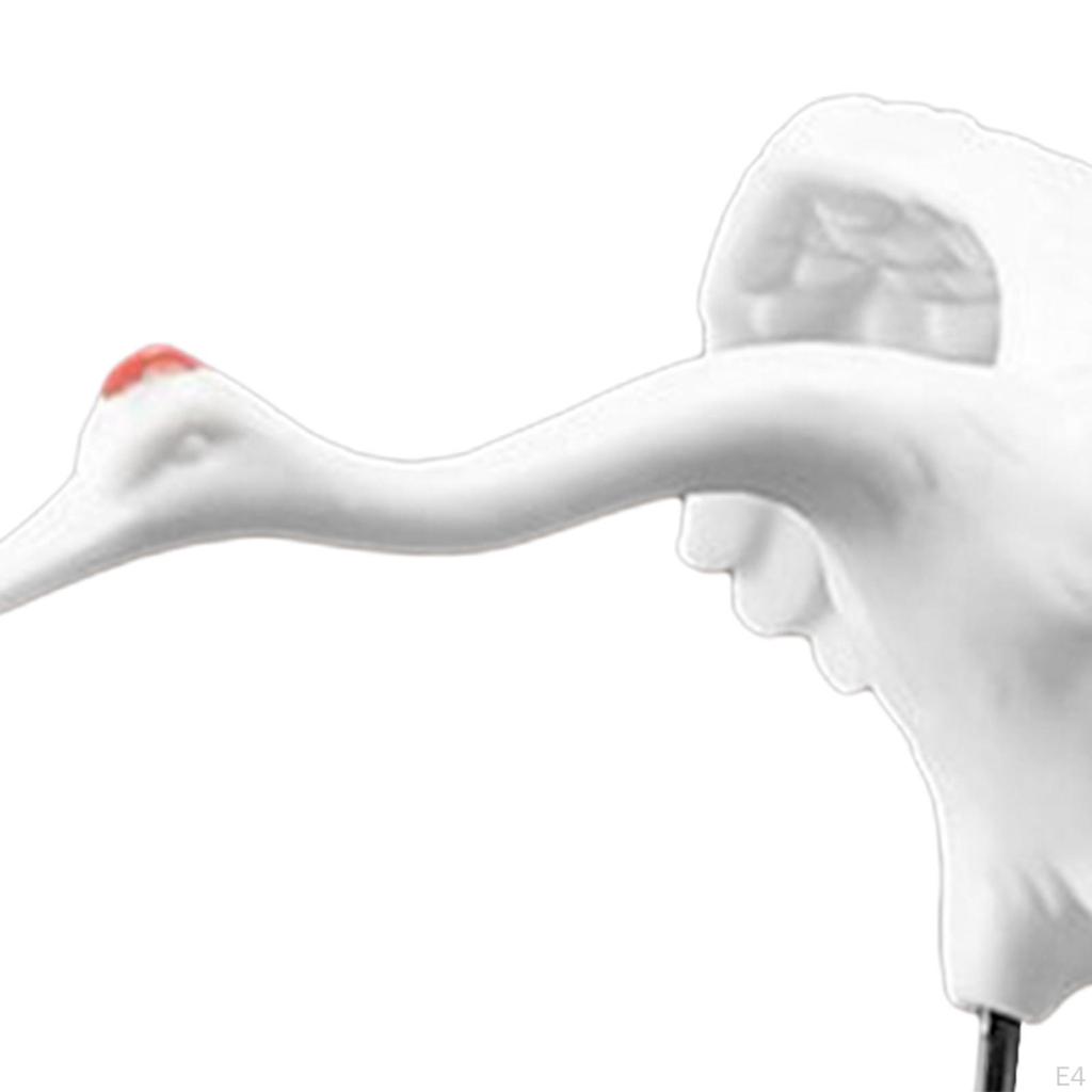 Chinese Crane Statue Animal Bird Figurine Modern Sculpture Ornament for Living Room Cabinet Porch