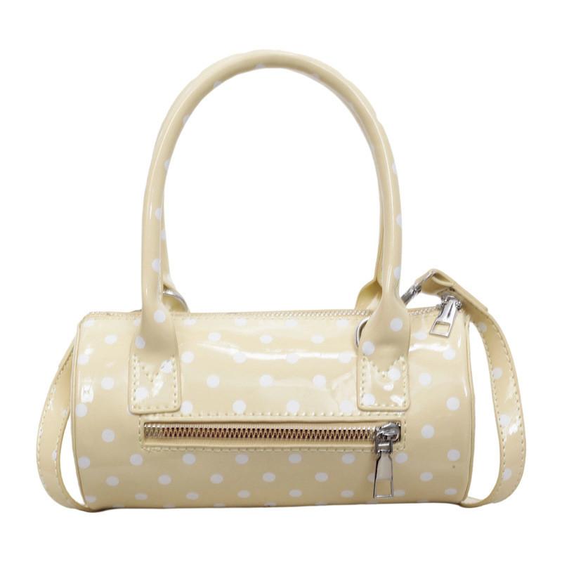 Pu Material Small Tote Bag For Women With Polka Dot Design For Daily Use