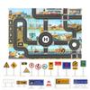Kids Toys City Parking Lot Roadmap Climbing Mats Toys DIY Traffic Road Signs Road Carpet Playmat