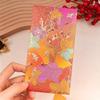 6pcs Golden Accents Thank You Cards Vibrant Floral Greeting Cards Lucky Money Bags  Wedding Birthday
