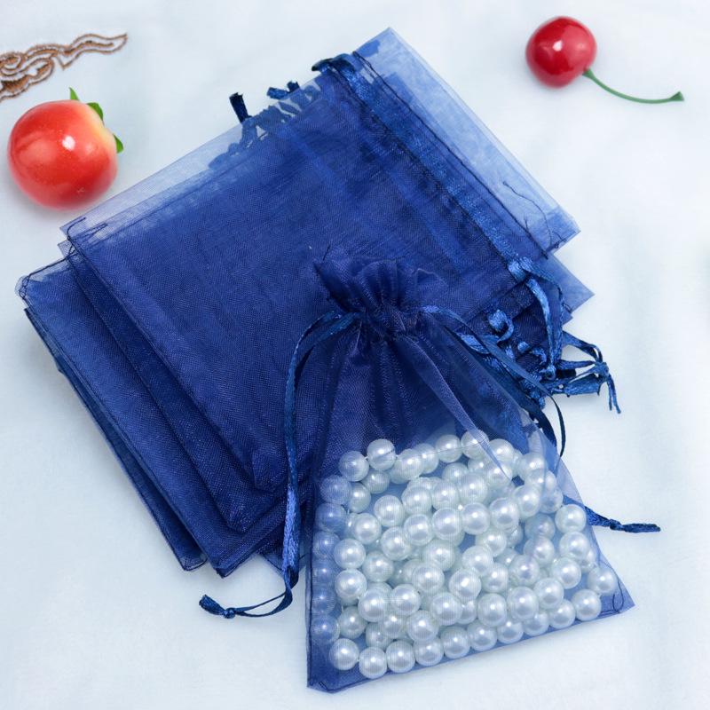 10pcs (9 Size) Gift Bag Jewelry Packaging Organza Bag Pouche Jewelry Packing Bag Birthday Party Decor Wedding Christmas Supplies
