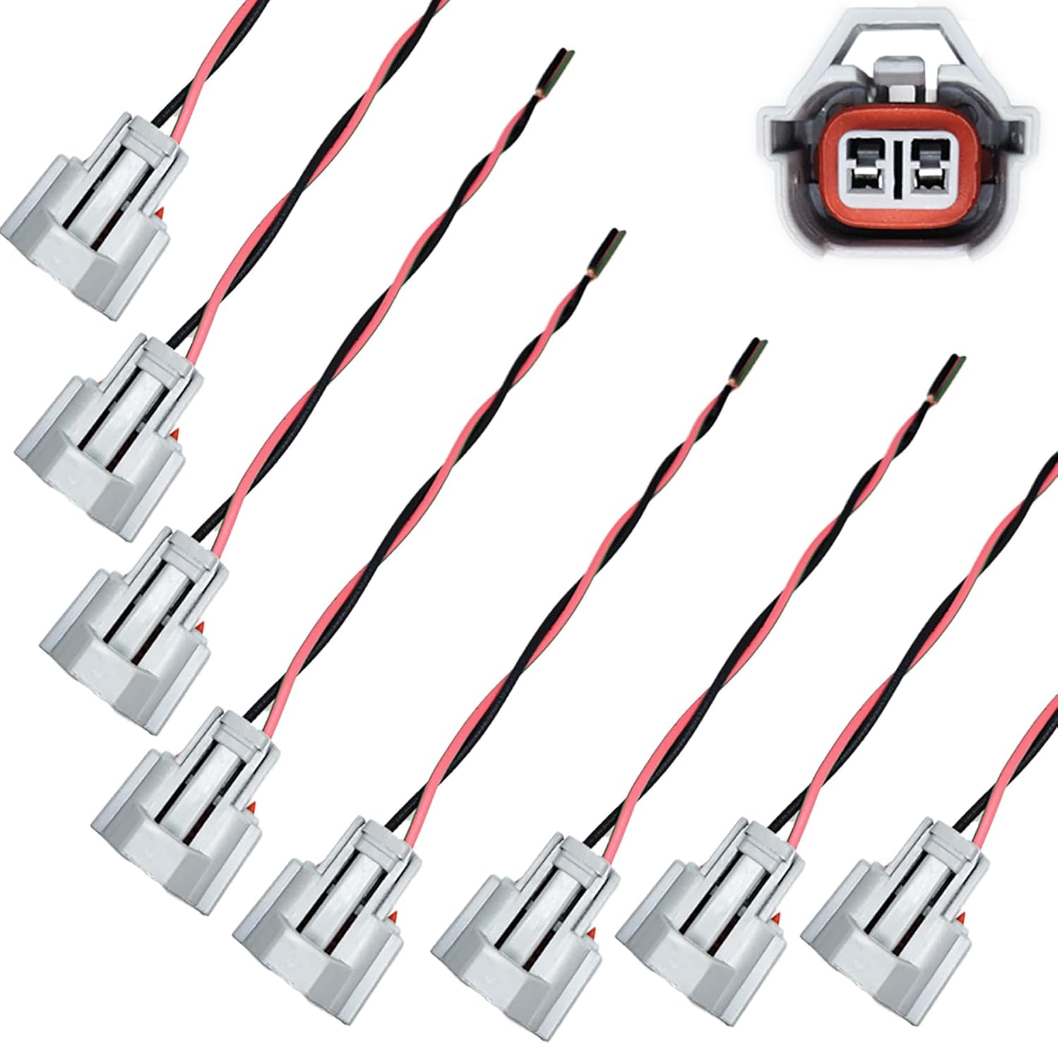 

Set of 8PCS Fuel Injector Connector Plug Harness Pigtail Wire Fits 1998-2005 for Toyota Lexus 4Runner LX470 4.7 V8