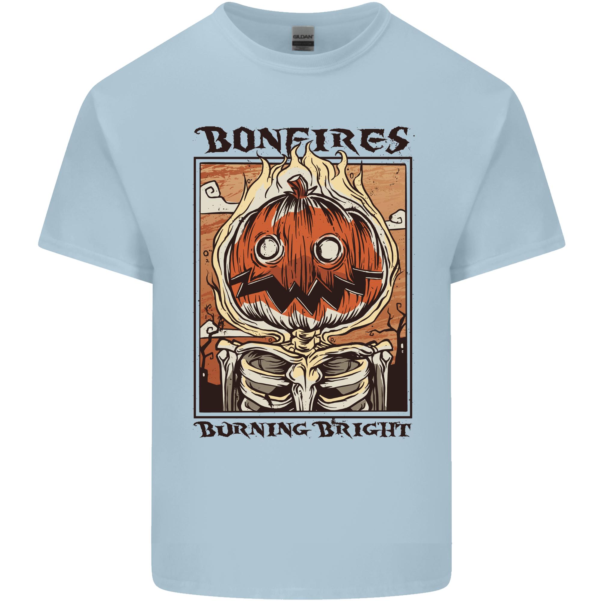 Bonfires Burning Halloween Guy Fawkes Night Unisexs Light Cotton TShirt S