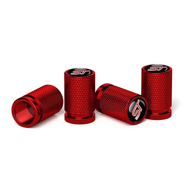 ZKBGQ1 4Pcs/set High Quality Car Valve Caps Stem Case Covers For ST Line Accessories Wheel Valve Dust Caps Tyre Rim Stem Cover For Ford