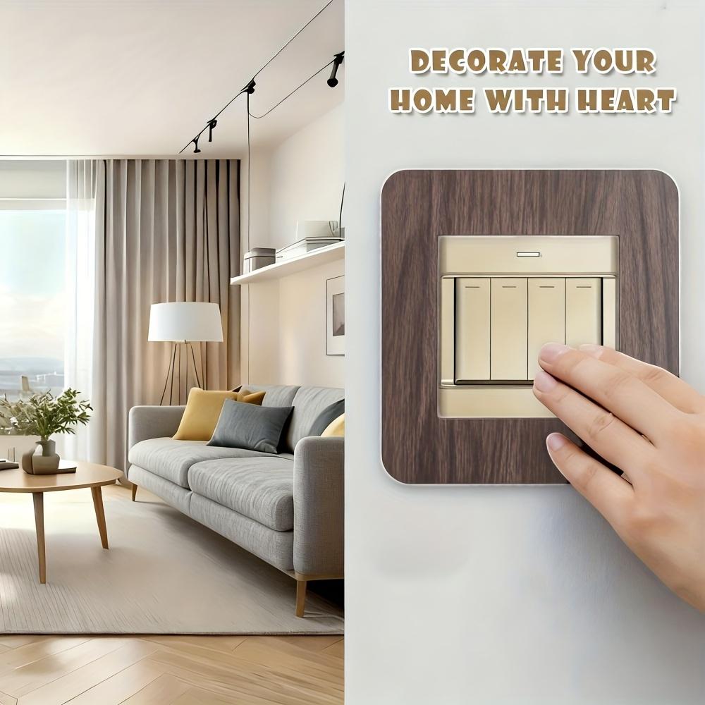 2pcs Modern Simple Anti-Dirty Buckle Type Non-Adhesive Dustproof Switch Protective Cover Outlet Wall Sticker Aluminum Socket Fra