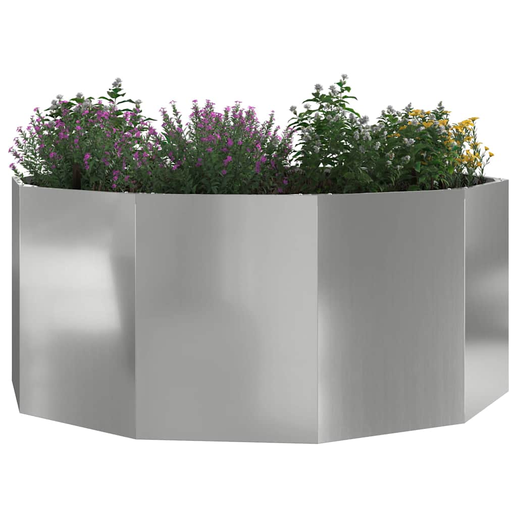 Plant Pot Silver 120 X 120 X 50 Cm Galvanized Steel