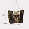 Gothic Skull Print Casual Tote Bag Fashion Daily Carry Shoulder Bag