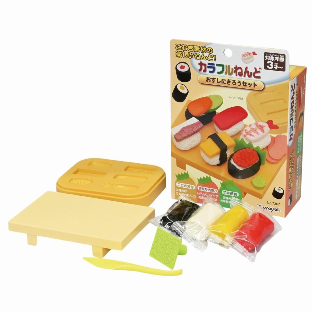 Toy Royal Colorful Clay Sushi Making Set commonly used Wheat Clay Set to Wheat Clay Pretend Play (4 colors) (Highly pigmented/hard dry)
