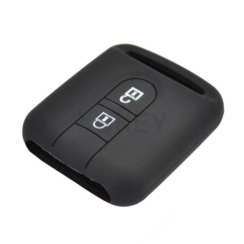 2 Button Silicone Car Key Cover For Nissan Qashqai Micra Navara Almera Cabstar Key Fob Pocket Cover Case
